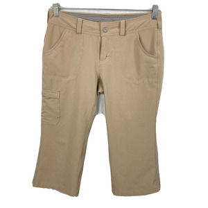 The North Face Pants‎ Womens Sz 4 Beige Cargo Outdoor Hiking Capri Stretch